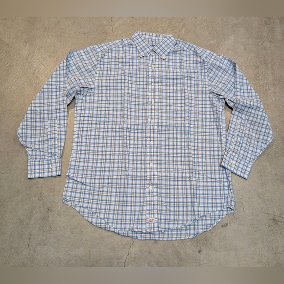Vineyard Vines Murray Light Blue/Yellow Plaid Button Down Shirt Mens M - Picture 1 of 5